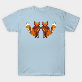 Geometric Foxes Orange Palette T-Shirt